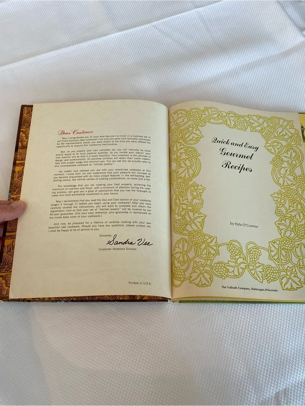 Quick and Easy Gourmet Recipes Cookbook - Brown/Red Cover 1960s